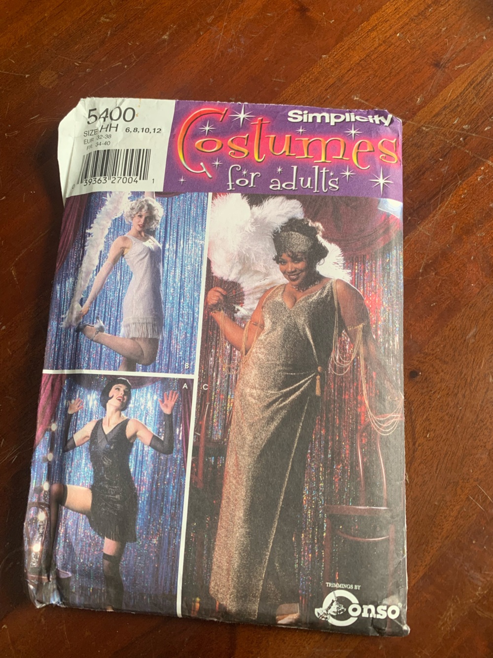 Simplicity 5400 Adult Flapper Costume Sewing Pattern
